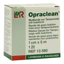 OPRACLEAN Blazinica iz gaze za tampon z jodoformom 1 cmx5 m, 1 kos