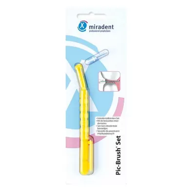 MIRADENT Interd.Pic-Brush Set rumena, 1 kos