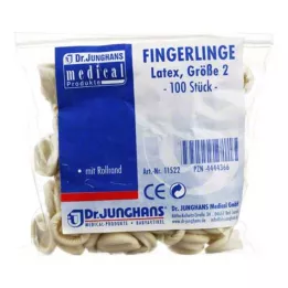 FINGERLING OP Lateks velikosti 2, zvit, 100 kosov