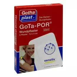 GOTA-POR Obloge za rane 5x7,2 cm, sterilne, 5 kosov