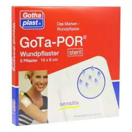 GOTA-POR Sterilni obliži za rane 80x100 mm, 5 kosov
