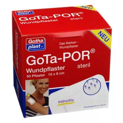GOTA-POR Sterilni obliži za rane 80x100 mm, 50 kosov