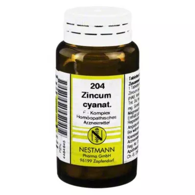 ZINCUM CYANATUM F Complex št. 204 Tablete, 120 kapsul