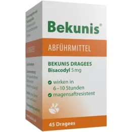 BEKUNIS Dragees Bisakodil 5 mg enterijsko obložene tablete, 45 kosov