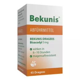 BEKUNIS Dragees Bisakodil 5 mg enterijsko obložene tablete, 45 kosov