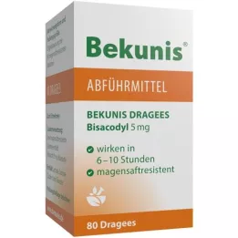 BEKUNIS Dragees Bisakodil 5 mg enterijsko obložene tablete, 80 kosov