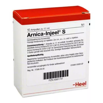 ARNICA INJEEL S Ampule, 10 kosov