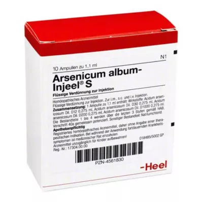 ARSENICUM ALBUM INJEEL S Ampule, 10 kosov ARSENICUM ALBUM INJEEL S Ampule, 10 kosov