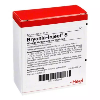 BRYONIA INJEEL S Ampule, 10 kosov BRYONIA INJEEL S Ampule, 10 kosov