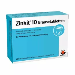 ZINKIT 10 šumečih tablet, 20 kosov