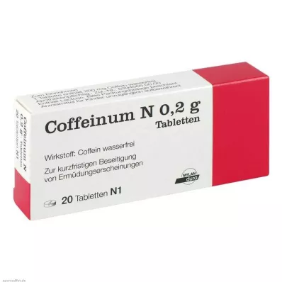 COFFEINUM N 0,2 g tablete, 20 kosov