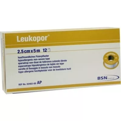 LEUKOPOR 2,5 cmx5 m, 12 kosov