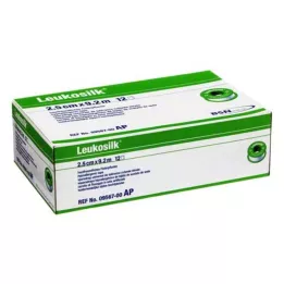 LEUKOSILK 2,5 cmx9,2 m, 12 kosov