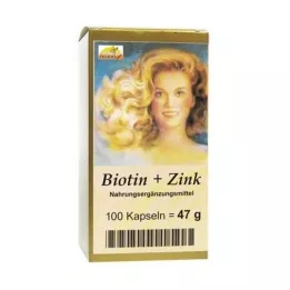 BIOTIN PLUS Cinkove kapsule za lase, 100 kosov