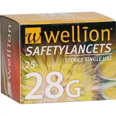 WELLION Safetylancets 28 G za enkratno uporabo, 25 kosov