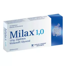 MILAX 1.0 Svečke, 10 kosov