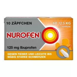 NUROFEN Junior 125 mg svečke, 10 kosov