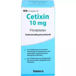 CETIXIN 10 mg filmsko obložene tablete, 50 kosov