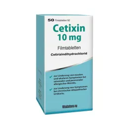 CETIXIN 10 mg filmsko obložene tablete, 50 kosov