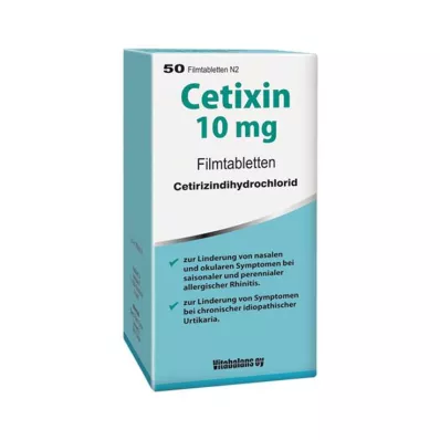 CETIXIN 10 mg filmsko obložene tablete, 50 kosov CETIXIN 10 mg filmsko obložene tablete, 50 kosov