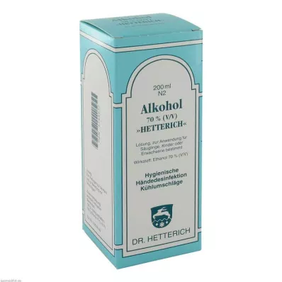 ALKOHOL 70% V/V Hetterich, 200 ml