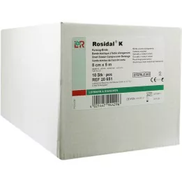 ROSIDAL Bandaža K 8 cmx5 m, sterilna, enojno pakirana, 10 kosov