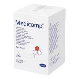 MEDICOMP Netkani komp. nesterilni 7,5x7,5 cm, 4-slojni, 100 kosov