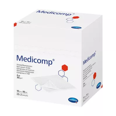 Komprese Medicomp 10x10 cm nesterilne, 100 kos