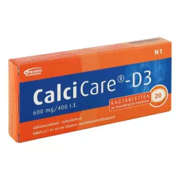 CALCICARE D3 žvečljive tablete, 20 kapsul