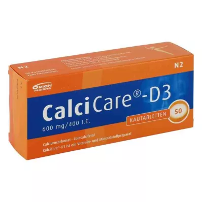 CALCICARE D3 žvečljive tablete, 50 kapsul CALCICARE D3 žvečljive tablete, 50 kapsul