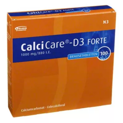 CALCICARE D3 forte šumeče tablete, 100 kosov