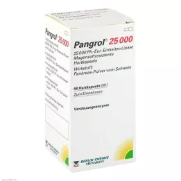 PANGROL 25.000 Trde kapsule z enterično prevlečeno lupino, 50 kosov