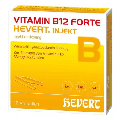 VITAMIN B12 HEVERT forte Inject ampule, 10X2 ml VITAMIN B12 HEVERT forte Inject ampule, 10X2 ml