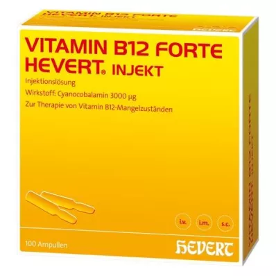 VITAMIN B12 HEVERT forte Ampule za injiciranje, 100X2 ml