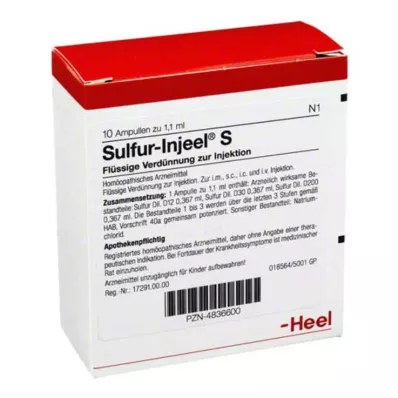 SULFUR INJEEL S Ampule, 10 kosov SULFUR INJEEL S Ampule, 10 kosov