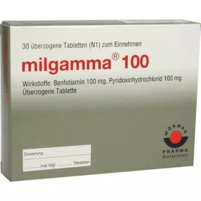 MILGAMMA 100 mg obložene tablete, 30 kosov