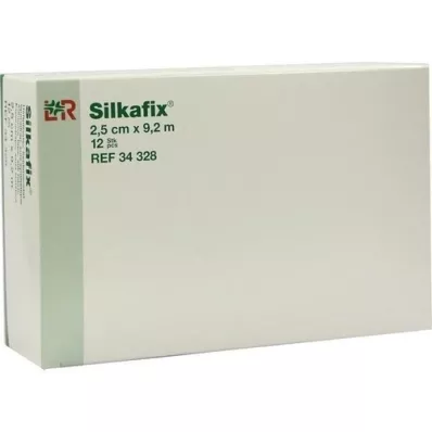 SILKAFIX Sponka 2,5 cm x 9,2 m z jedrom iz kartona, 12 kosov