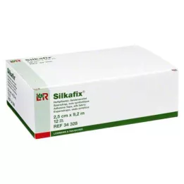 SILKAFIX Sponka 2,5 cm x 9,2 m z jedrom iz kartona, 12 kosov