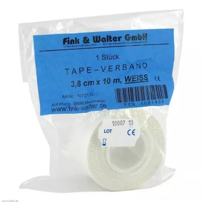 TAPE-Povoj 3,8 cmx10 m bel, 1 kos
