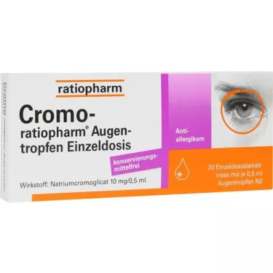 CROMO-RATIOPHARM Kapljice za oko v enem odmerku, 20X0,5 ml