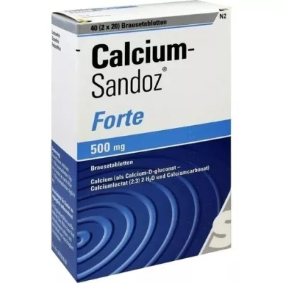 CALCIUM SANDOZ forte šumeče tablete, 2X20 kosov