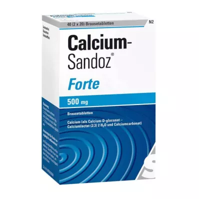CALCIUM SANDOZ forte šumeče tablete, 2X20 kosov