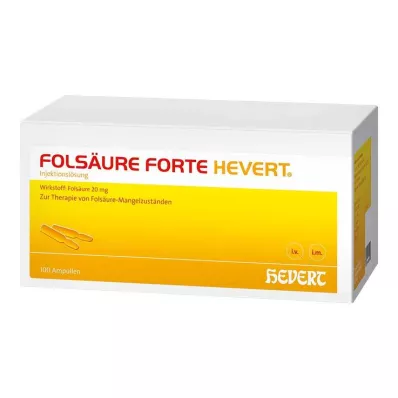 FOLSÄURE HEVERT ampule forte, 100X2 ml FOLSÄURE HEVERT ampule forte, 100X2 ml