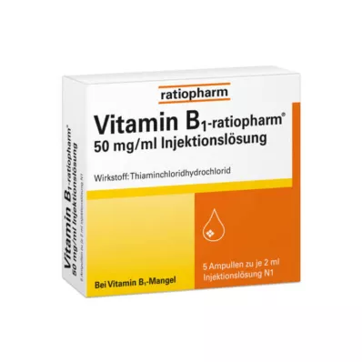 VITAMIN B1-RATIOPHARM 50 mg/ml Inj.Lsg.Ampule, 5X2 ml