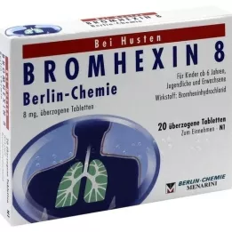 BROMHEXIN 8 obloženih tablet Berlin Chemie, 20 kosov