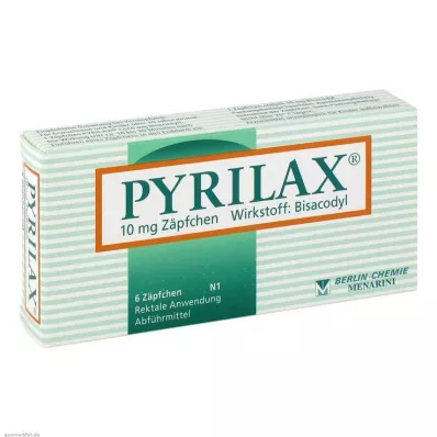 PYRILAX 10 mg svečke, 6 kosov PYRILAX 10 mg svečke, 6 kosov