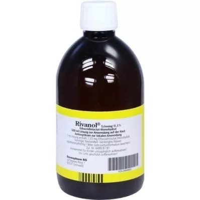 RIVANOL Raztopina 0,1 %, 500 ml