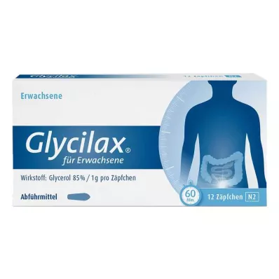GLYCILAX Svečke za odrasle, 12 kosov
