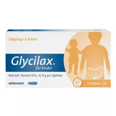 GLYCILAX Svečke za otroke, 6 kosov GLYCILAX Svečke za otroke, 6 kosov