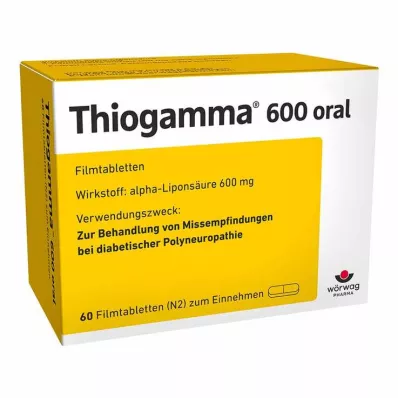 THIOGAMMA 600 oralnih filmsko obloženih tablet, 60 kosov THIOGAMMA 600 oralnih filmsko obloženih tablet, 60 kosov